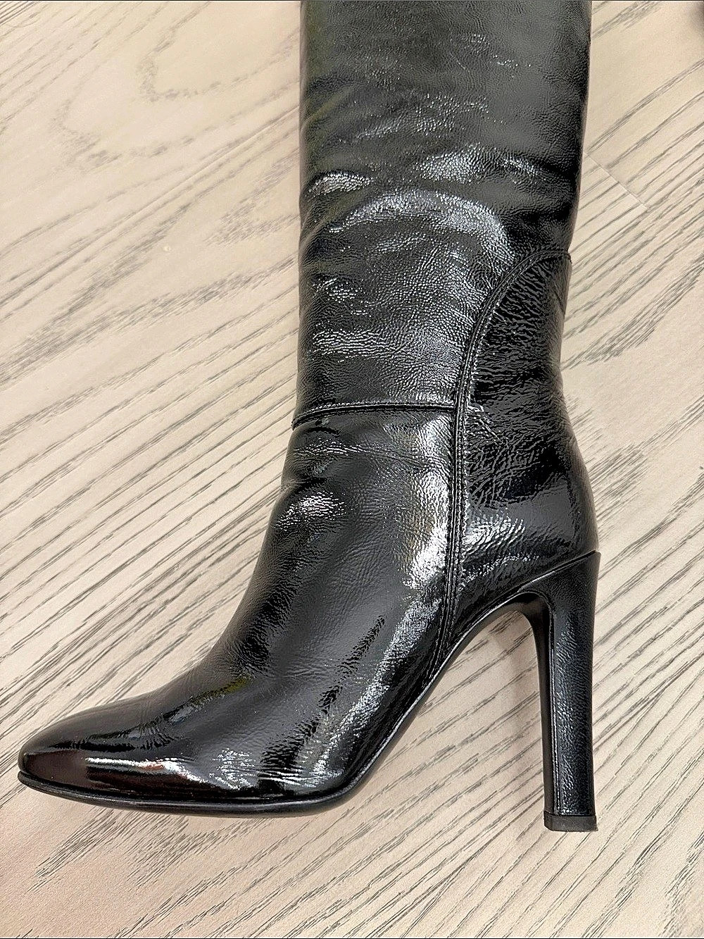Giuseppe Zanotti Patent Leather Stiletto Knee-High Boots Black EU 35 - Picture 2 of 7